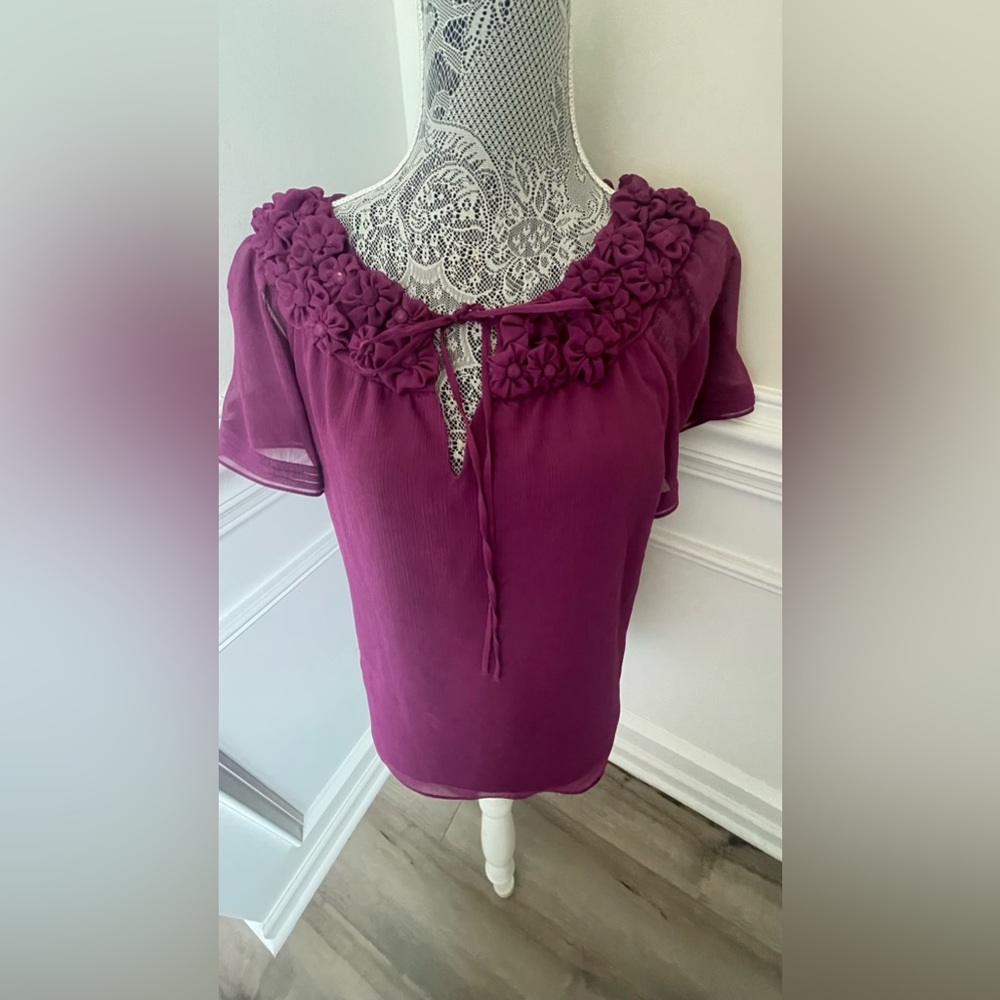 Trulli Womens Purple Blouse Size S